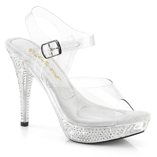 Elegant-408 Clear Rhinestone Platform Sandals