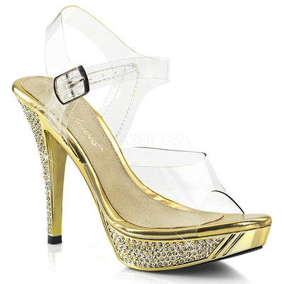 gold prom heels
