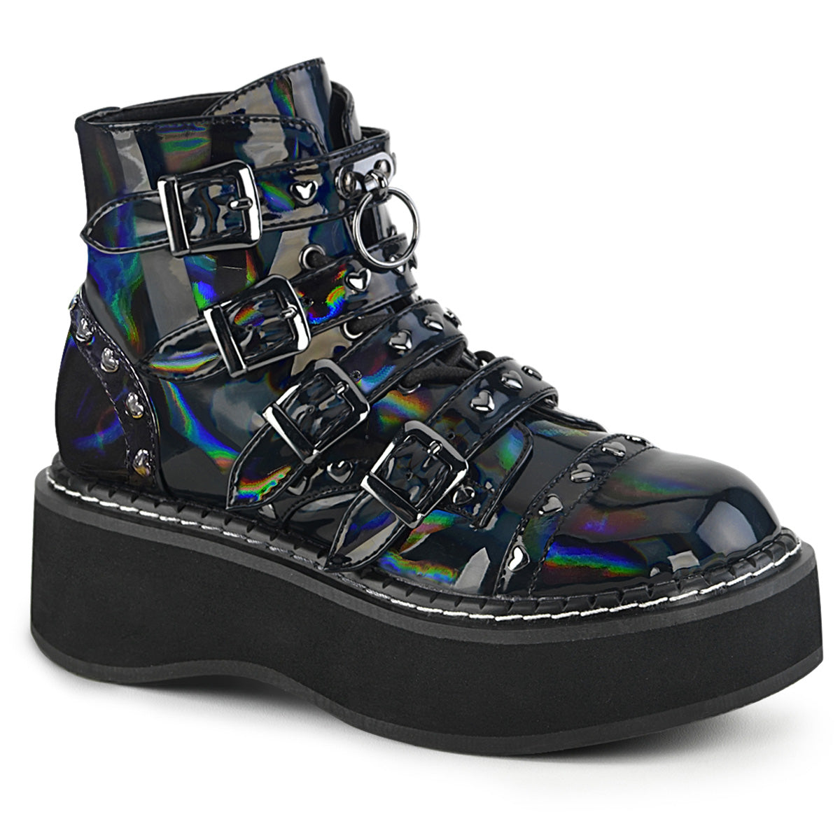 My Little Gothic Hearts Hologram Boots