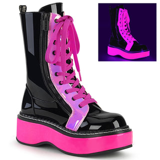 Pink Devil Neon UV Platform Boots
