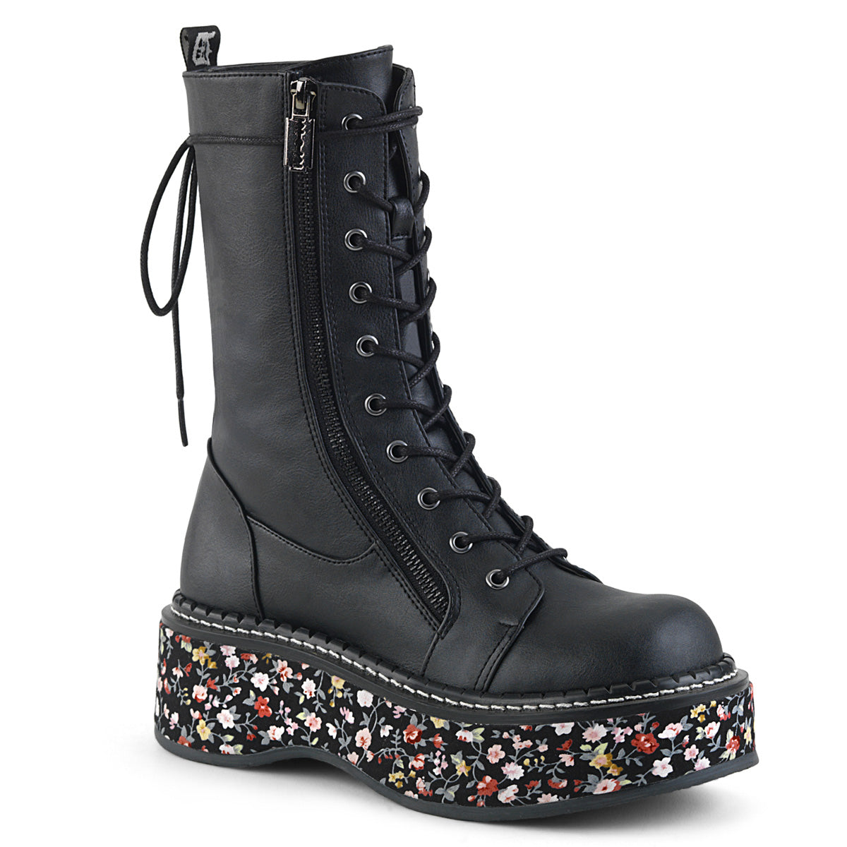 Flower Fabric Wrapped Platform Boots