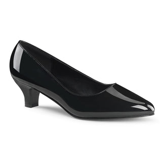 Fab-420 Black Patent Low Block Heel Pumps (US 9–16)