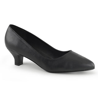 Fab-420 Black Matte Low Block Heel Pumps (US 9–16)
