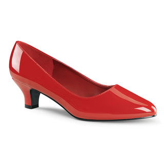 Fab-420 Red Low Block Heel Pumps (US 9–16)
