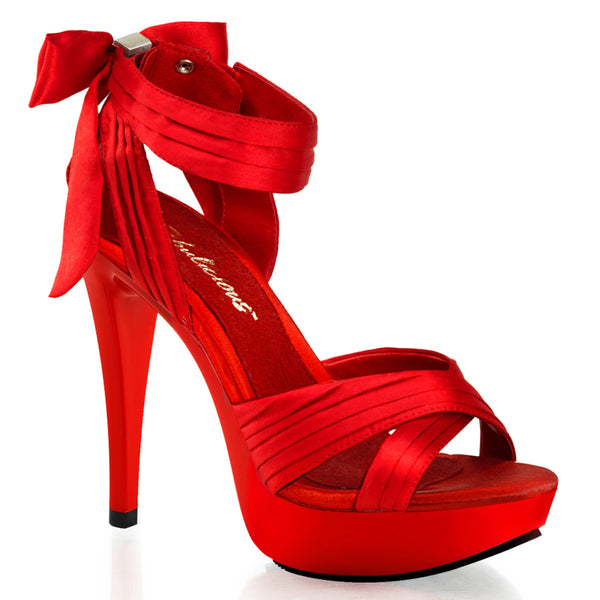 Fabulicious Cocktail-568 bold red stiletto heels with platform and open toe, shown in extended sizing