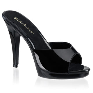 Flair-401-2 Black Patent Stiletto Mules