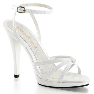 Flair-436 White Strappy Heels
