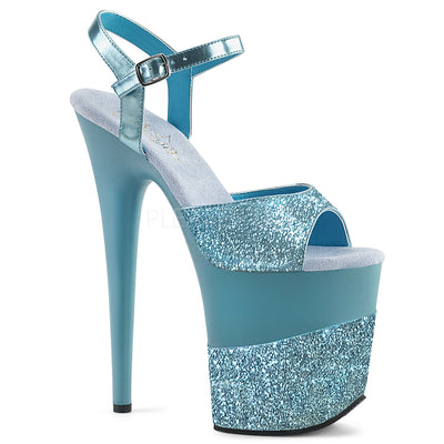 8" blue heels