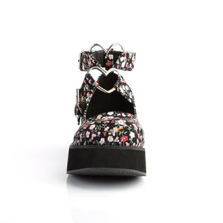 Floral Design Platform Shoes - Demonia Sprite-02