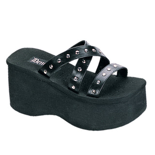Summer Time Goth Black Sandals Funn-19