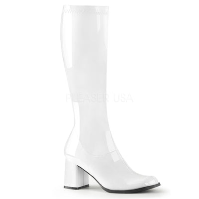 Wide Calf White PA Gogo Boots