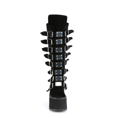 goth boots demonia swing-815 black velvet