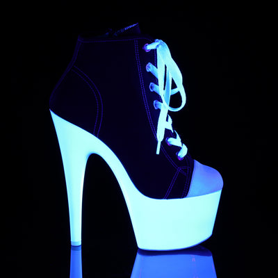 Harley Quinn High Platform Sneakers Black / Neon White