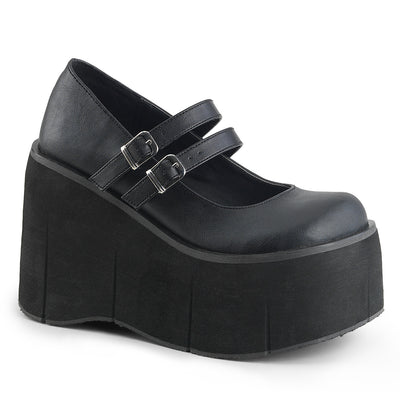 Mary Jane Style Black PU Platform Shoes