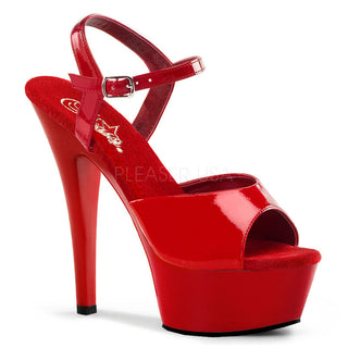 pleaser kiss-209 red platform high heel sandals