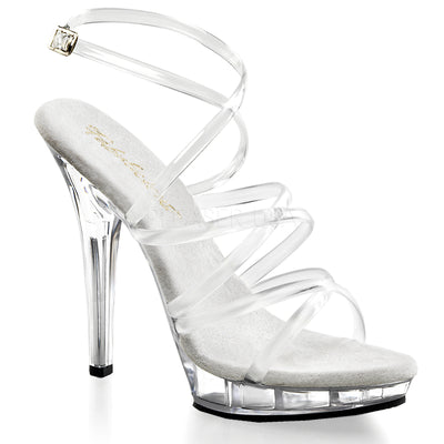 Lip-106 Clear Strappy Heels