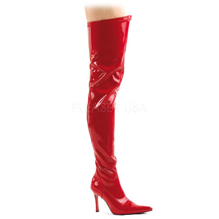 red thigh high boots