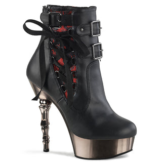 Finger Bone Heel Ankle Boots