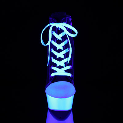 neon light sneaker heels