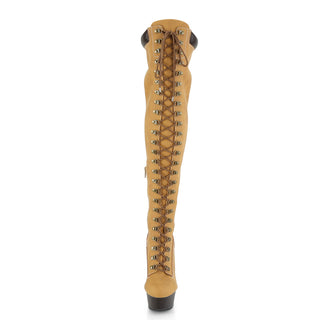 Nubuck Thigh High Boots - Pleaser Delight-3000TL