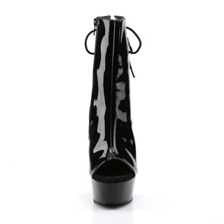 Open toe Pole Dancer Boots Delight-1018 Black PA