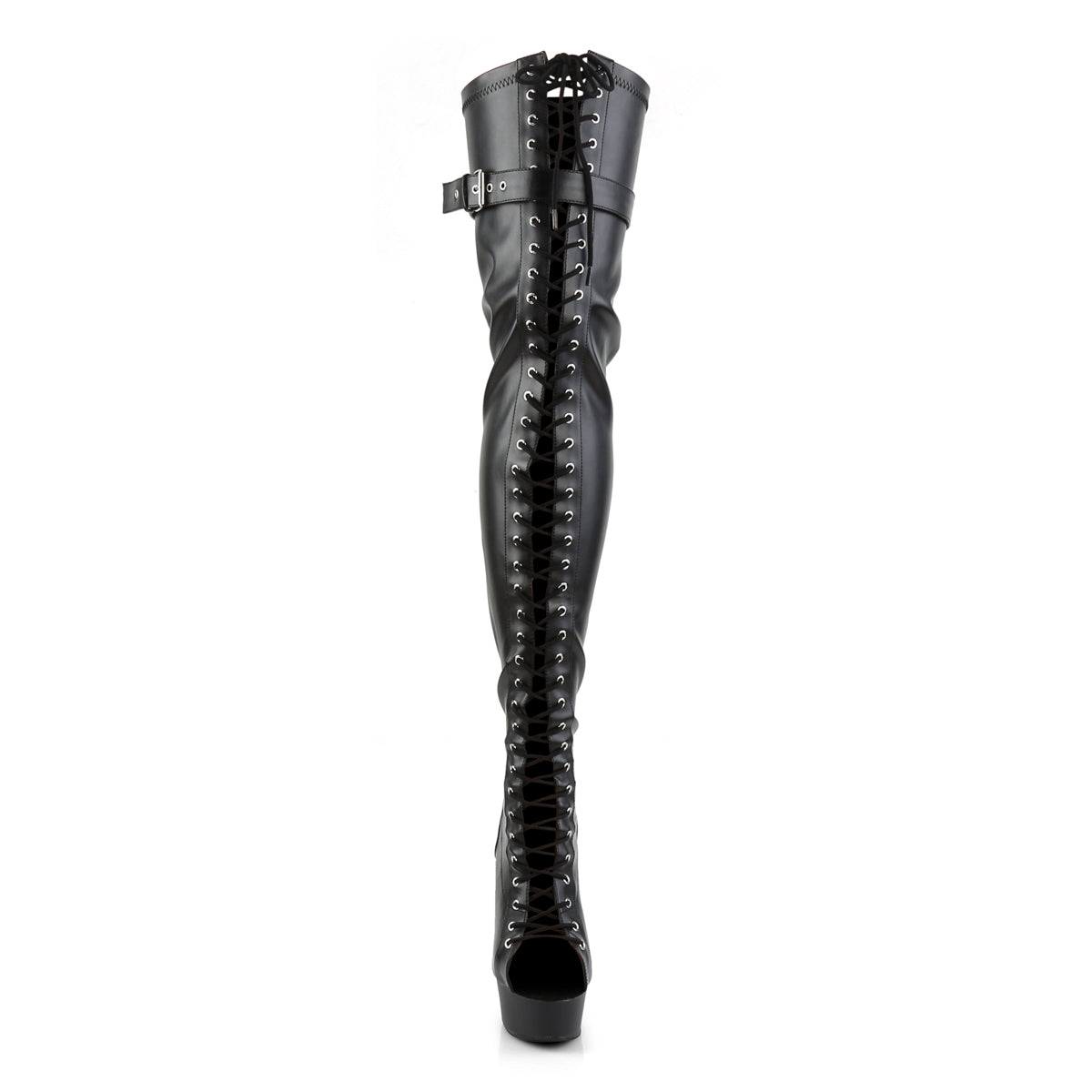 peep toe thigh high boots - Pleaser Delight-3025