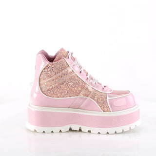 Pink Glitter Sneakers Demonia Slacker-50