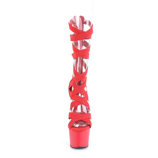 pleaser adore-700-48 red platform sandals