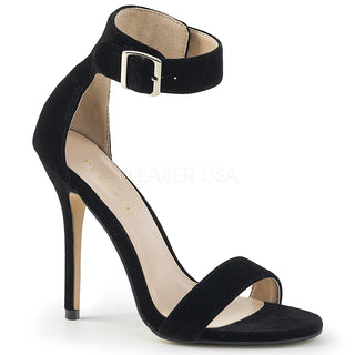 pleaser amuse-10 velvet closed back ankle strap formal heels