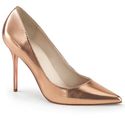 pleaser classique-20 classic pumps gold metallic