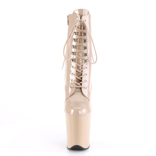 Pleaser Flamingo-1020 Nude Pole Boots Front View