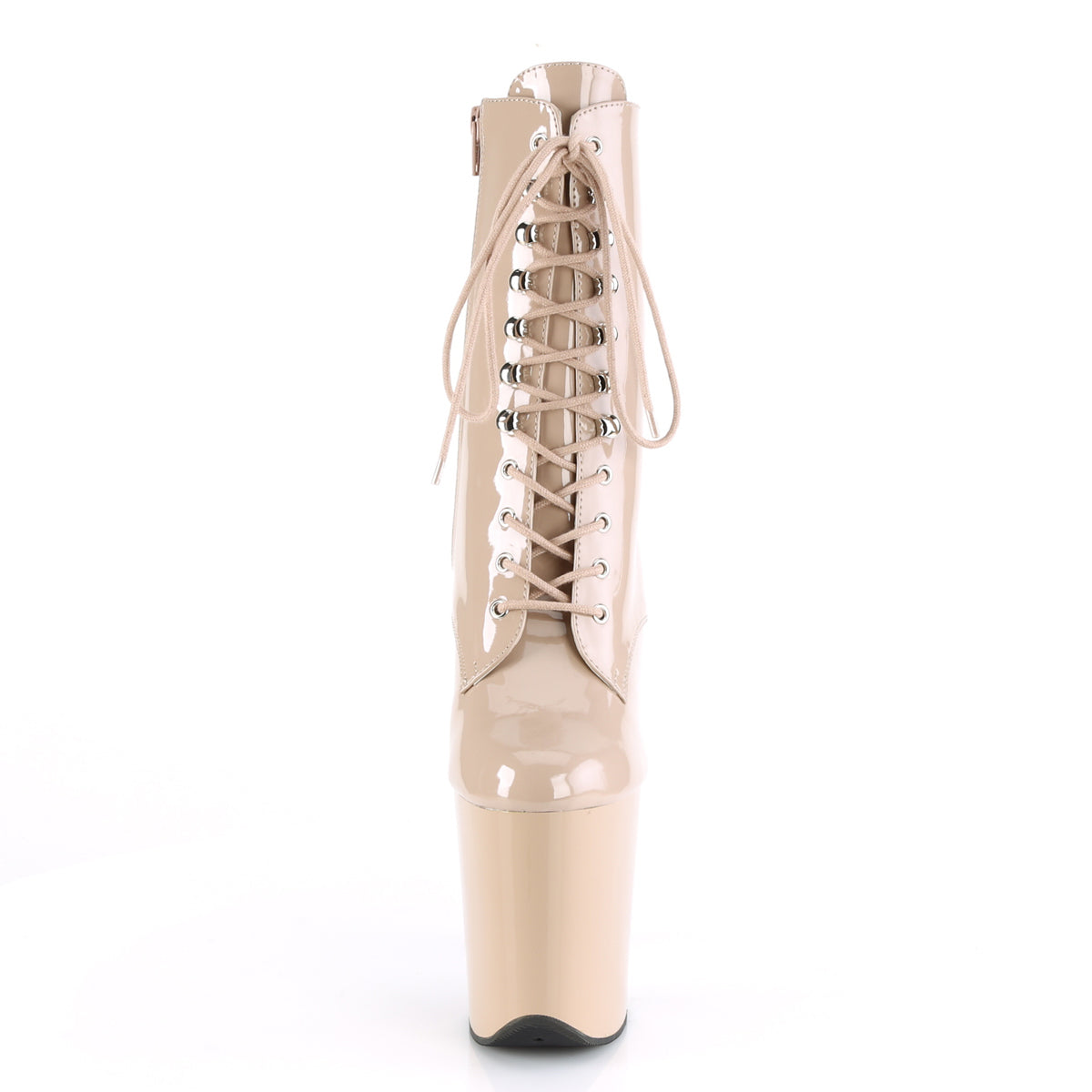 Pleaser Flamingo-1020 Nude Pole Boots Front View