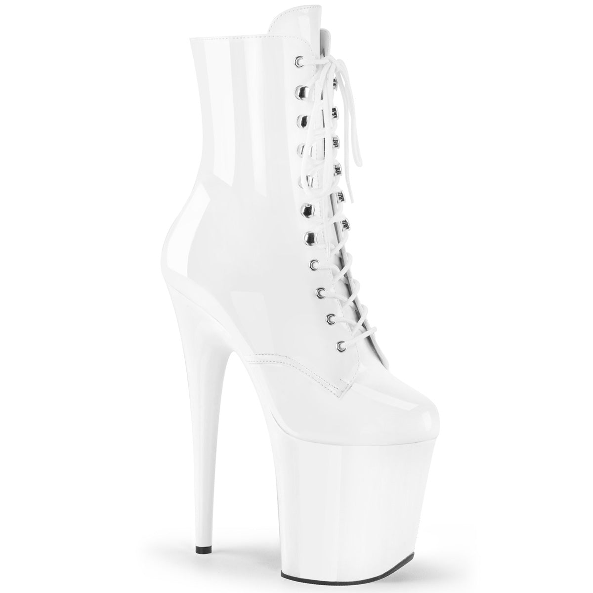 pleaser flamingo-1020 white pole boots