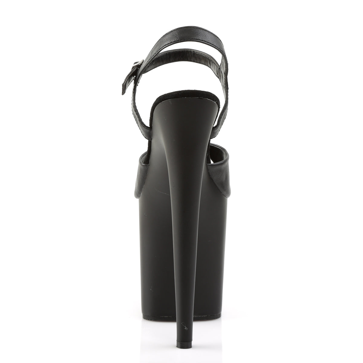 pleaser flamingo-809 black pu back side view