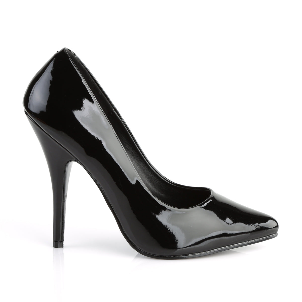 large size classic pumps seduce-420 black pa side view