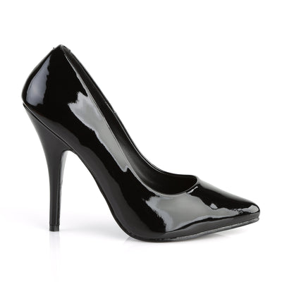 large size classic pumps seduce-420 black pa side view