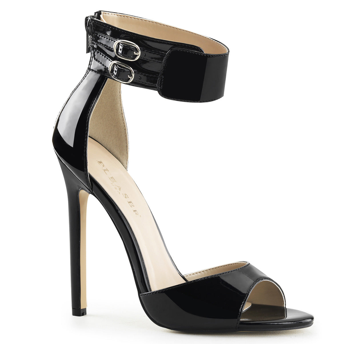 High heels with hot sale ankle strap closed toe