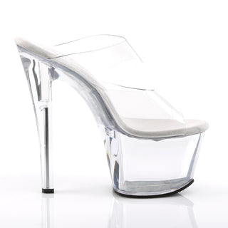 Sky-302 Clear Dual Band Platform Sandals