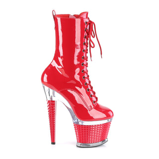 Pleaser Spectator-1040 Red Platform Boots