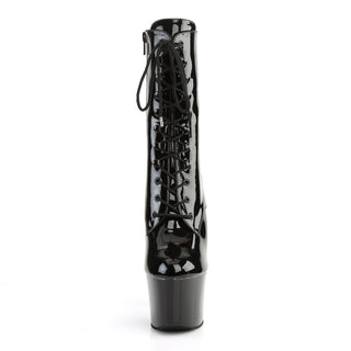 Sky-1020 Black Patent Platform Boots