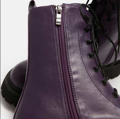 Purple Combat Boots