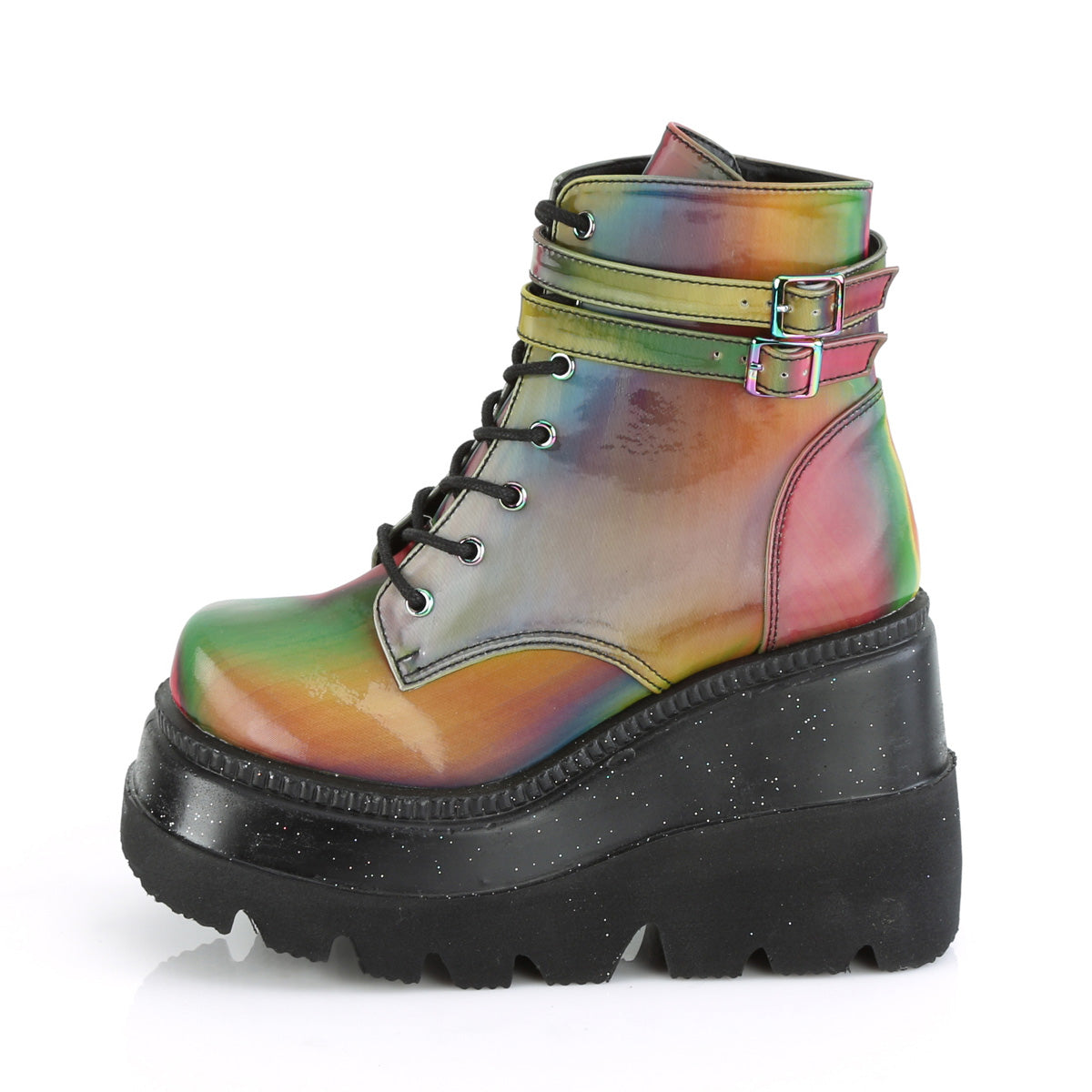 Rainbow color Alternative boots - Demonia Shaker-52