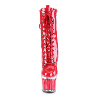Red Ankle Platform Boots - Pleaser Spectator-1040
