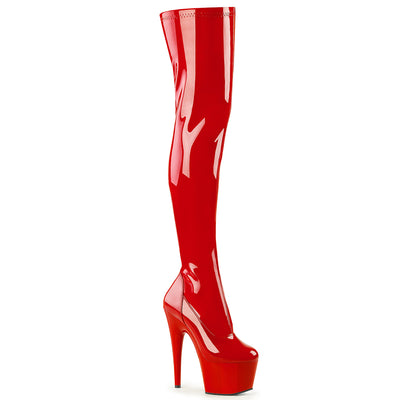Red thigh high boots - Pleaser Adore-3000 