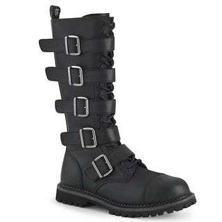 Riot-18BK 5 Buckles Combat Boots (Unisex)