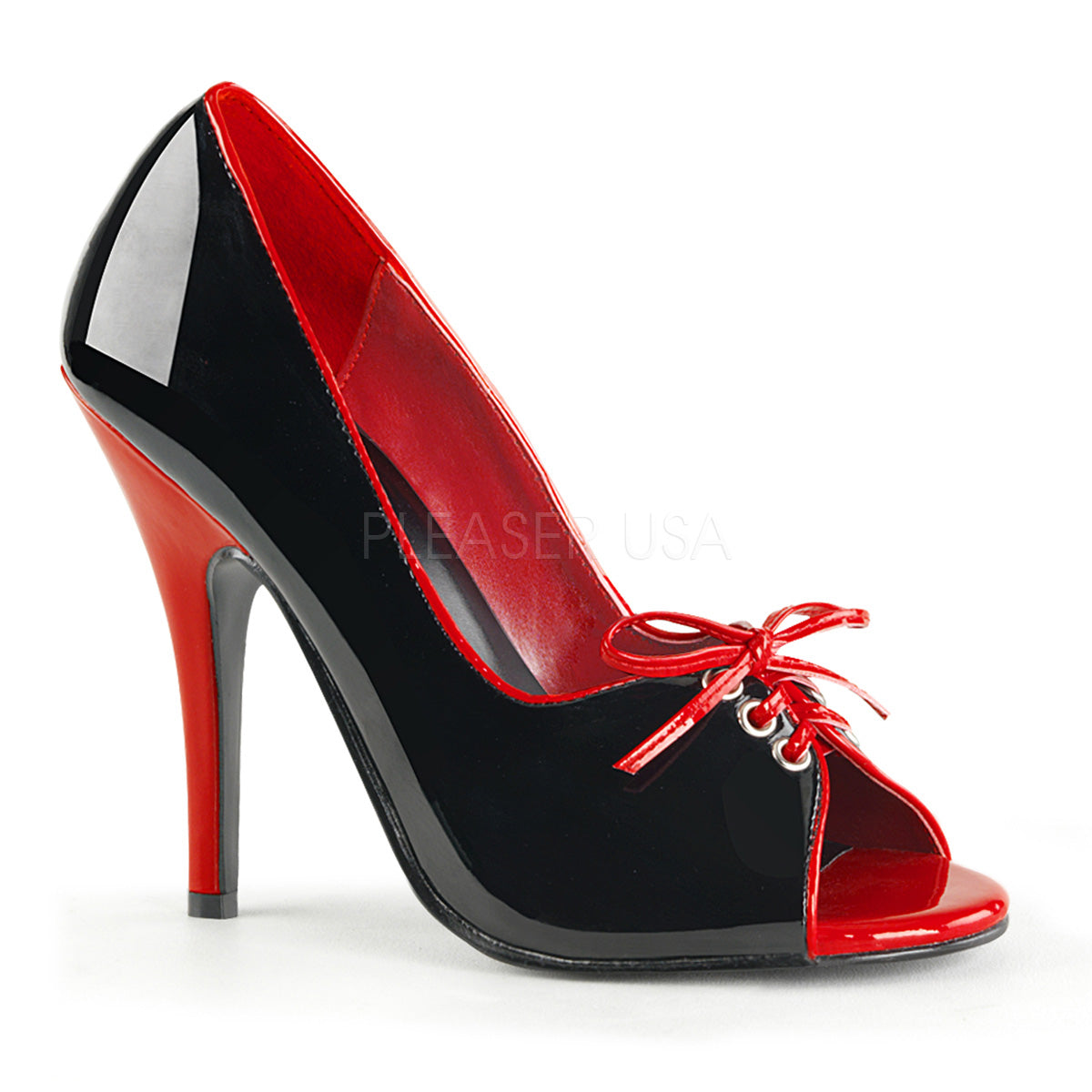 black red high heels