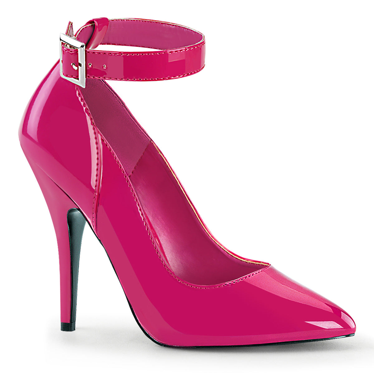 Seduce Ankle Strap Hot Pink Heels