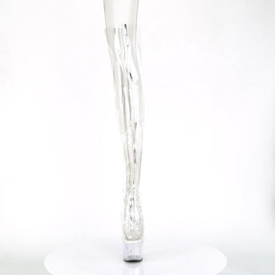 Sexy Clear Thigh High Boots - Adore-3021