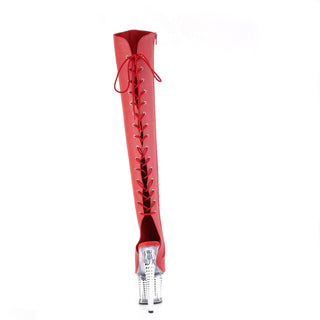 Sexy Red Thigh High Boots - Pleaser Spectator-3019