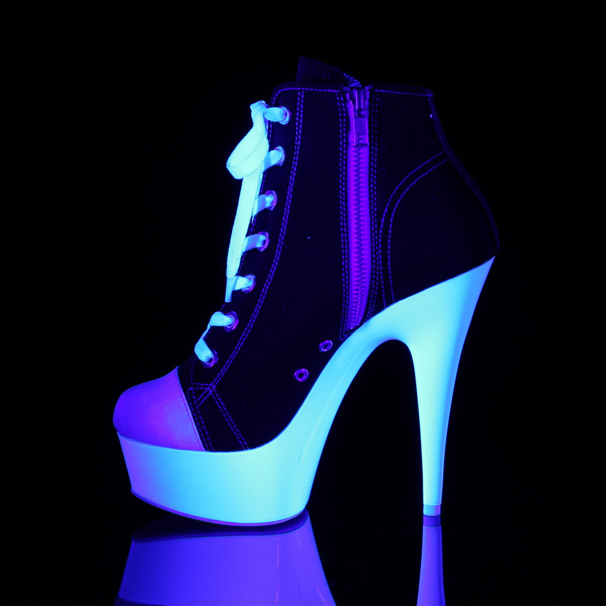 sexy sneaker heels neon white
